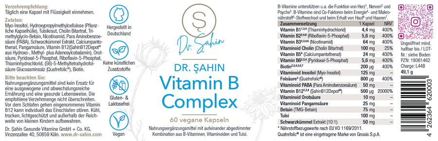 Dr. Şahin Vitamin B Complex