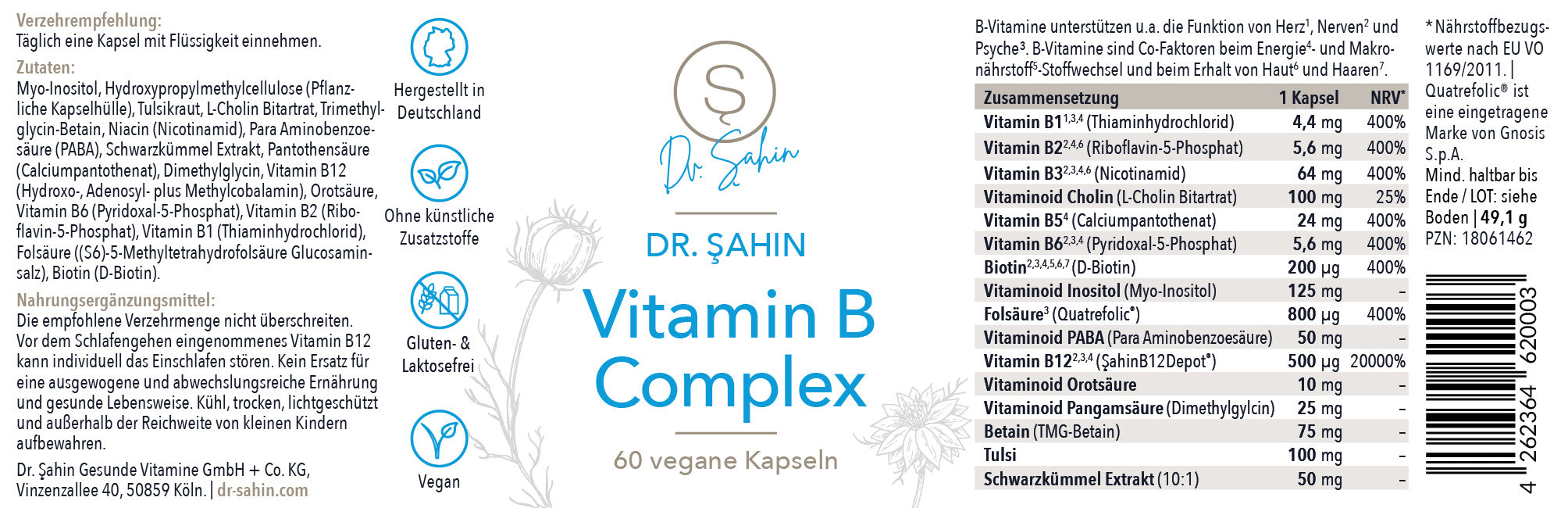 Dr. Şahin Vitamin B Complex
