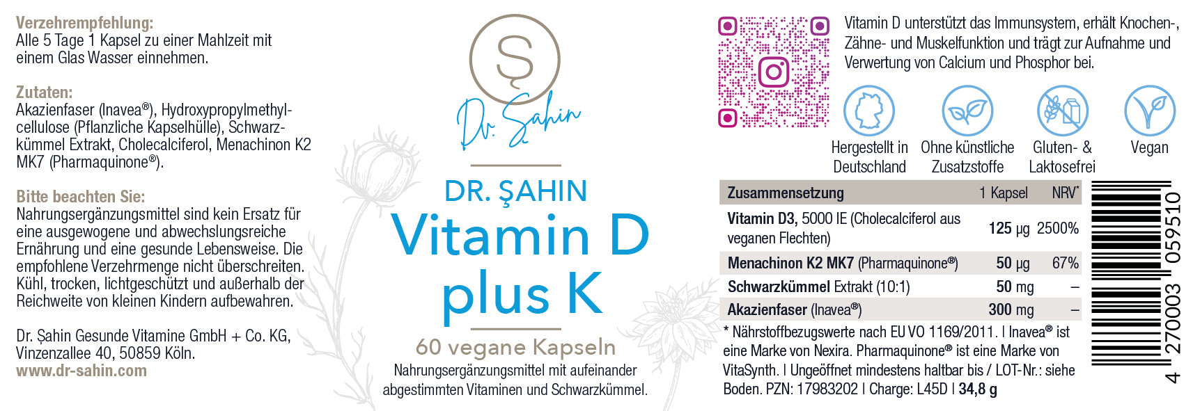 Dr. Şahin Vitamin D plus K